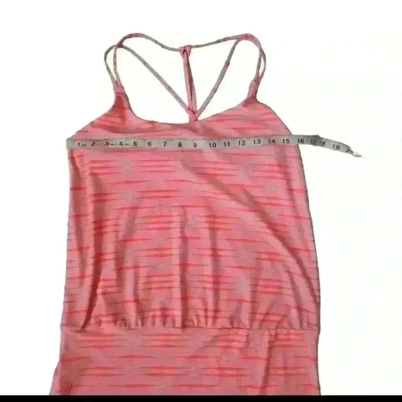 Athleta Womens Orange And White Striped Ariel Venice Strappy Swim Dress LP - Picture 11 of 14
